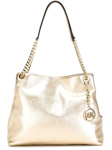 michael kors bags with metal|Michael Kors metallic gold handbags.